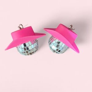 Pink Disco Ball Earrings